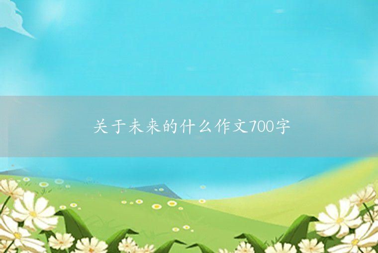 關于未來的什么作文700字